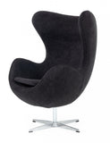 Modrest Lenmar - Modern Black Fabric Accent Chair