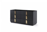 Modrest Token Modern Black & Gold Bedroom Set