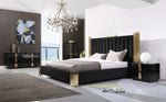 Modrest Token Modern Black & Gold Bedroom Set