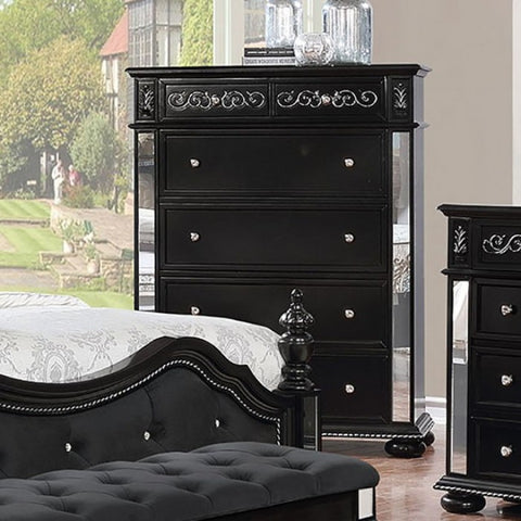 Azha- Black Glam Mirror Chest