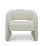 Modrest Luby - Modern Cream Fabric Accent Chair