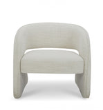 Modrest Luby - Modern Cream Fabric Accent Chair