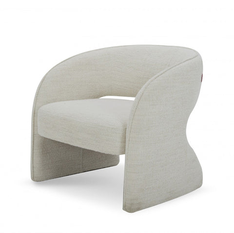 Modrest Luby - Modern Cream Fabric Accent Chair