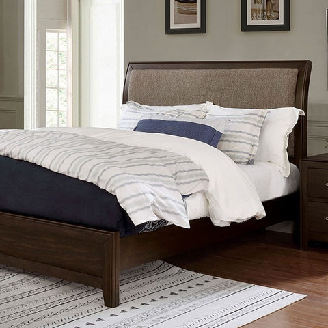 Jamie - Transitional Walnut, Light Brown Bed