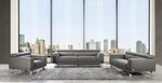 Divani Casa Brustle Modern Dark Grey Eco-Leather Sofa Set