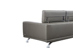 Divani Casa Brustle Modern Dark Grey Eco-Leather Sofa Set