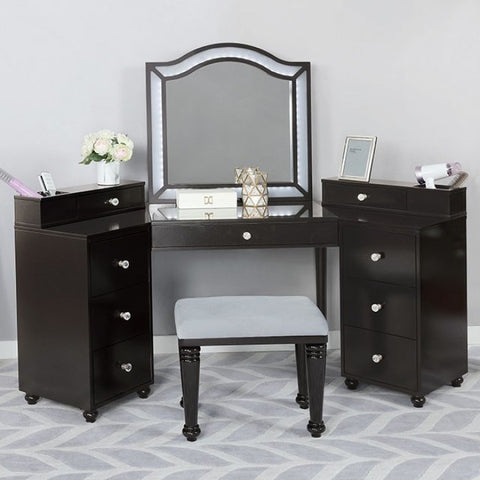 Tracie - Solid Wood Glam Vanity with Mirror