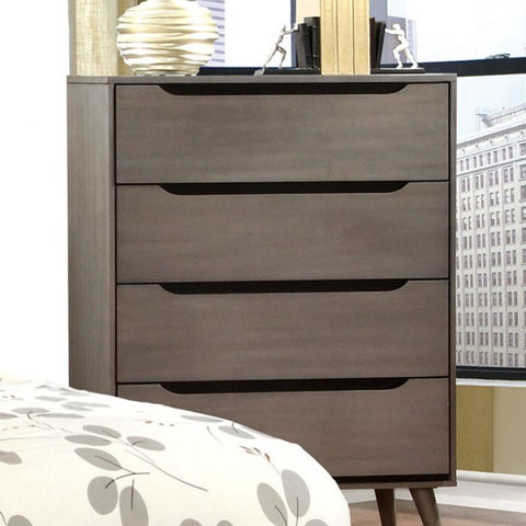 Lennart-  Mid-Century Grey Chest