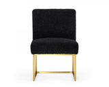 Modrest Garvin - Glam Black and Gold Fabric Accent Chair