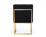 Modrest Garvin - Glam Black and Gold Fabric Accent Chair