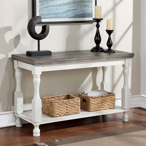 Calandra - Rustic Antique White Sofa Table