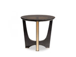 A&X Talin Modern Black Crocodile & Rosegold End Table