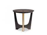 A&X Talin Modern Black Crocodile & Rosegold End Table