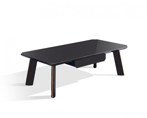 Modrest Chadwick Modern Ebony & Rosegold Coffee Table