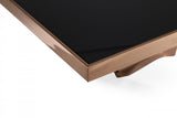 Modrest Legend - Modern Black Glass & Rosegold Dining Table