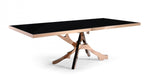 Modrest Legend - Modern Black Glass & Rosegold Dining Table