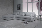 Divani Casa Ashfield - Modern Grey Fabric Left Facing Sectional Sofa