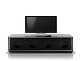 A&X Grand - Modern Black Crocodile Lacquer TV Stand