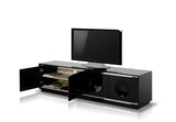 A&X Grand - Modern Black Crocodile Lacquer TV Stand