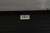 A&X Grand - Modern Black Crocodile Lacquer TV Stand