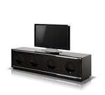 A&X Grand - Modern Black Crocodile Lacquer TV Stand