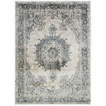 Crumlin - Contemporary Medallion Ash Gray Rug