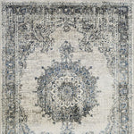 Crumlin - Contemporary Medallion Ash Gray Rug