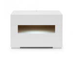 Modrest Ceres - Modern LED White Lacquer Nightstand