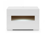 Modrest Ceres - Modern LED White Lacquer Nightstand