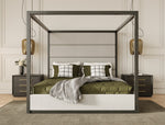 Modrest Manhattan- Contemporary Canopy Grey Bed