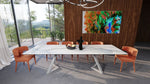 Modrest Farrell - Modern White Ceramic Extendable Dining Table