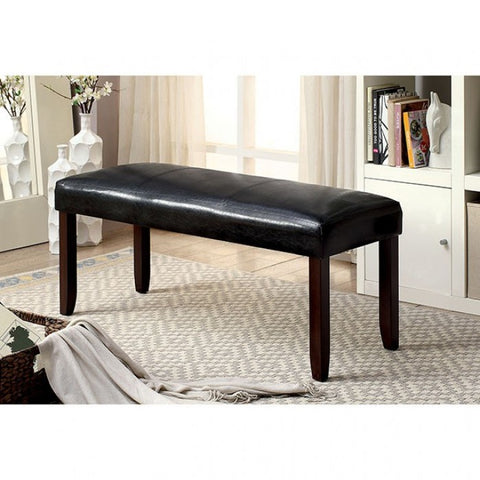 Brent - Transitional Dark Cherry Dining Bench