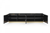 Modrest Aspen - Modern Black & Gold TV Stand