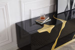 Modrest Aspen - Modern Black & Gold TV Stand