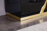 Modrest Aspen - Modern Black & Gold TV Stand