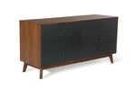 Nova Domus Dali Modern Grey & Walnut Dresser