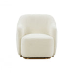 Modrest Masha Modern Off White Sherpa Accent Chair