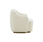 Modrest Masha Modern Off White Sherpa Accent Chair