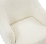 Modrest Masha Modern Off White Sherpa Accent Chair