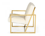 Divani Casa Baylor - Modern Off-White Accent Chair