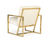 Divani Casa Baylor - Modern Off-White Accent Chair