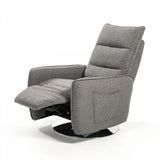 Divani Casa Fairfax Modern Grey Fabric Recliner Chair