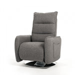 Divani Casa Fairfax Modern Grey Fabric Recliner Chair