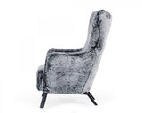 Modrest Findon - Glam Grey Faux Fur Accent Chair