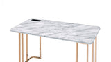 Delphine - Contemporary Faux Marble Office Desk