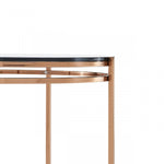 Modrest Bradford - Modern Smoked Glass & Rosegold End Table