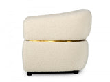 Divani Casa Gannet - Glam Beige Fabric Chair