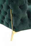 Divani Casa Sheila - Transitional Emerald Green Fabric Sofa