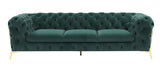 Divani Casa Sheila - Transitional Emerald Green Fabric Sofa