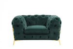 Divani Casa Sheila - Transitional Emerald Green Fabric Chair